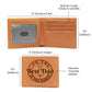For HIM:  Genuine Cowhide Leather Wallet with Graphic - Option 1