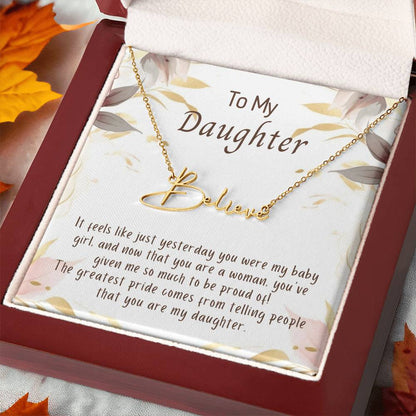 For DAUGHTER: Signature Style Name Necklace  HURRY, WHILE SUPPLIES LAST!