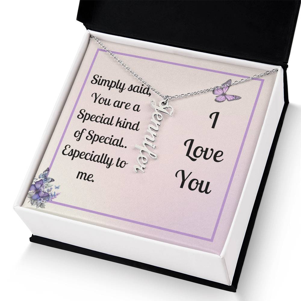 For HER:  CUSTOM Vertical Name Necklace - Option 2
