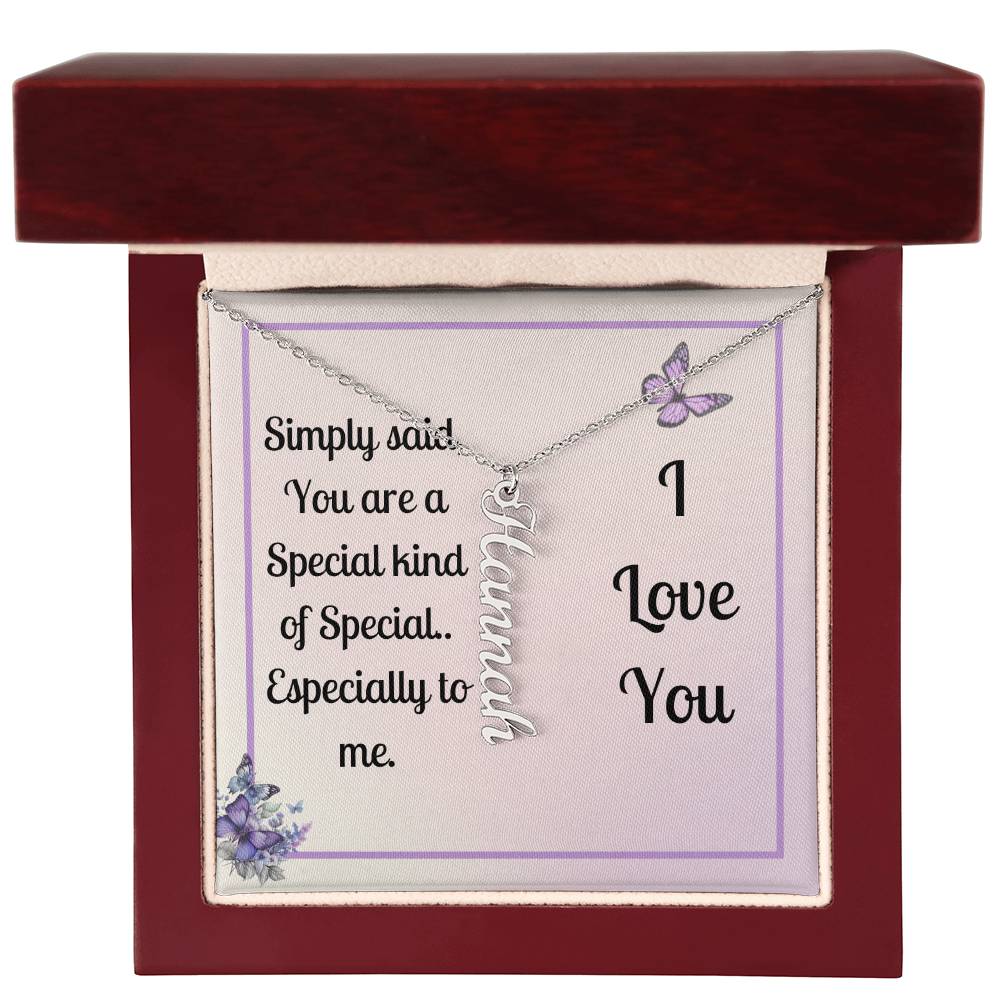 For HER:  CUSTOM Vertical Name Necklace - Option 2