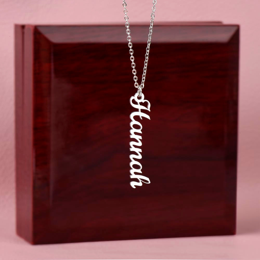 For HER:  CUSTOM Vertical Name Necklace - Option 2