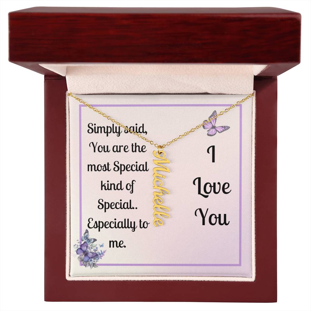 For HER:  CUSTOM Vertical Name Necklace - Option 1
