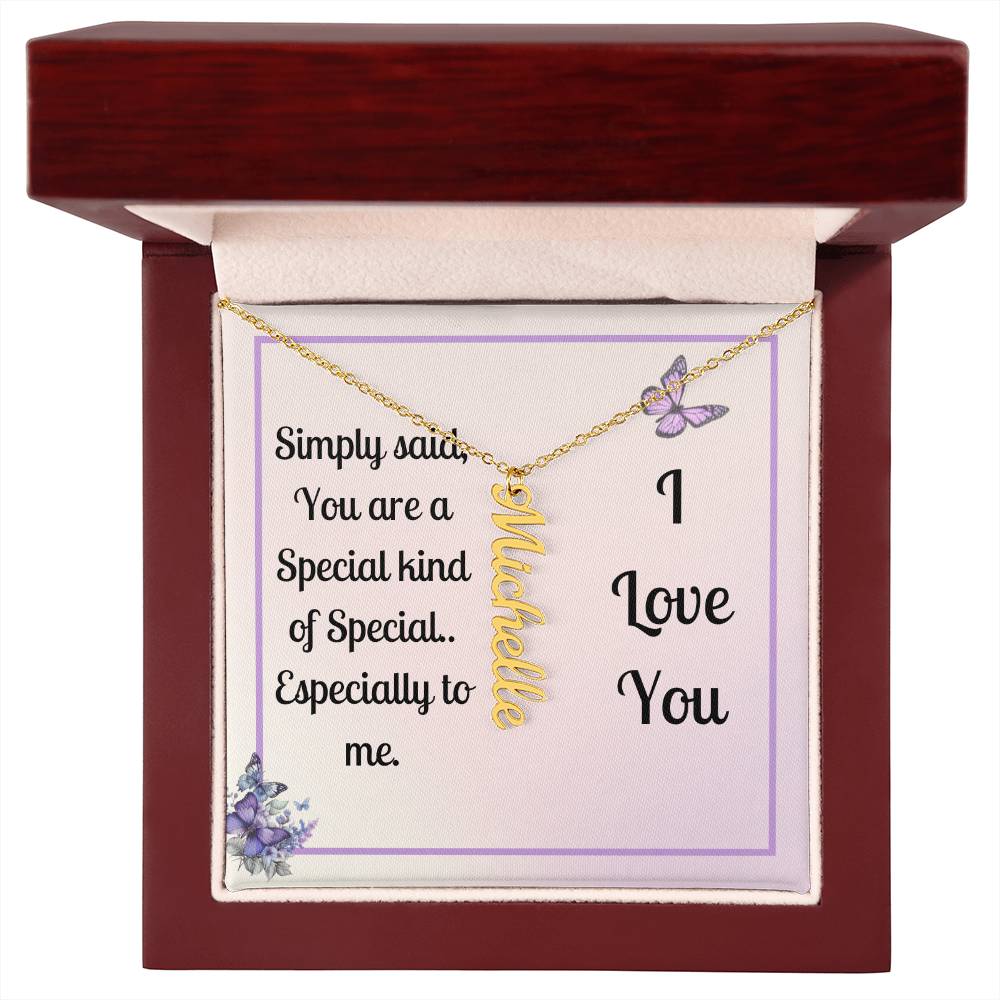 For HER:  CUSTOM Vertical Name Necklace - Option 2