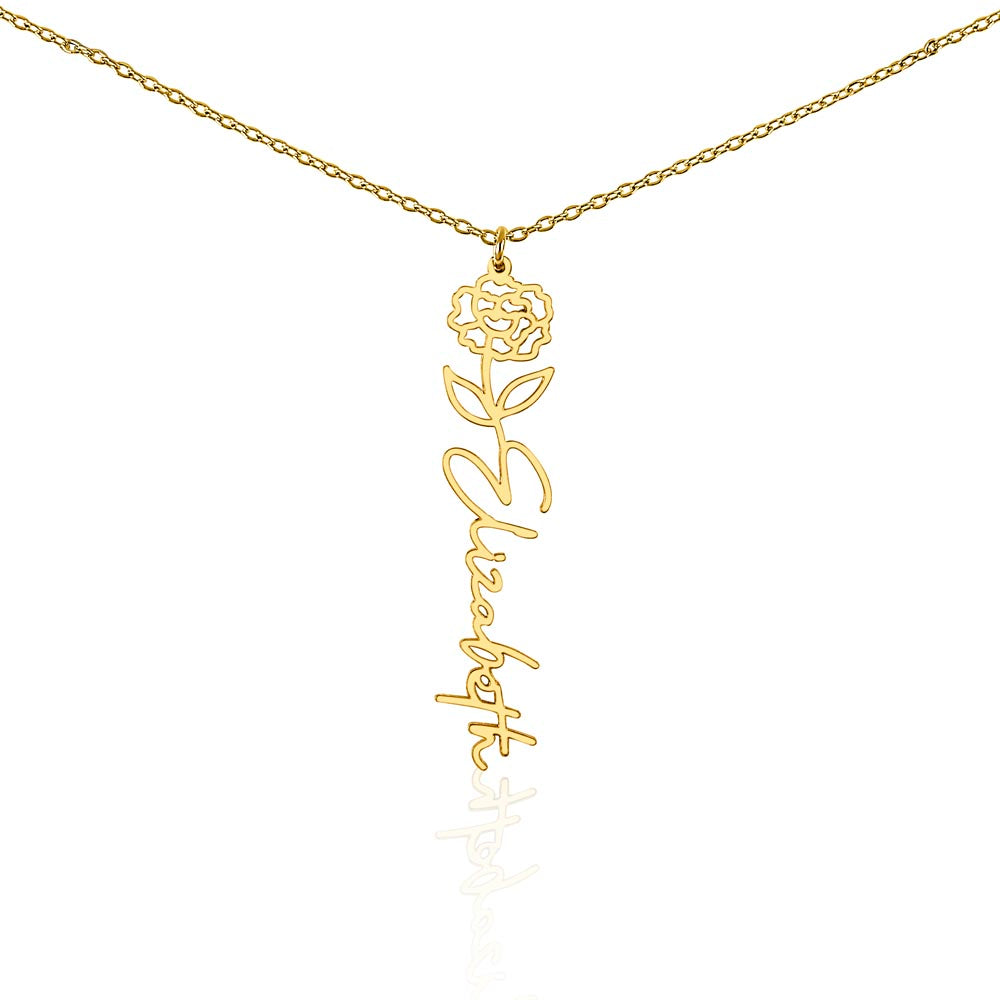 For HER: Flower Name Necklace