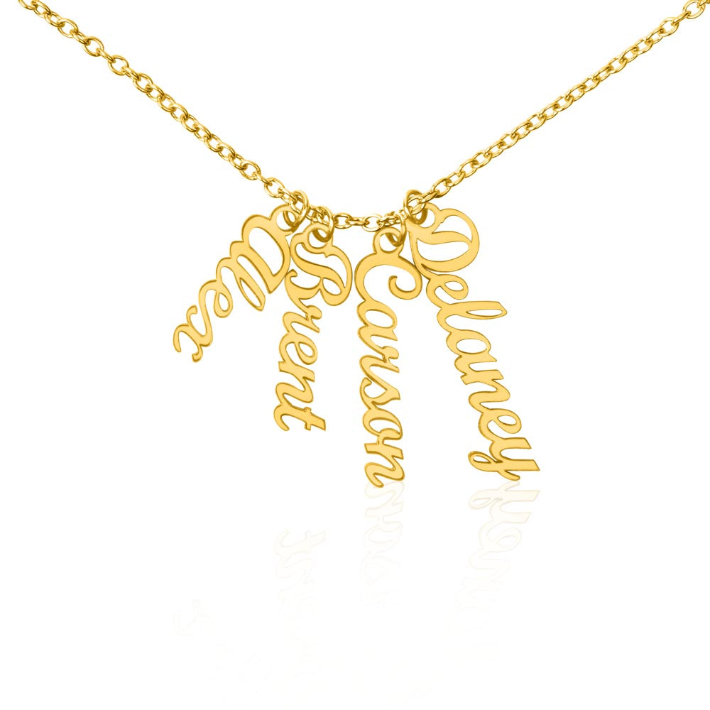 CUSTOM:  Multiple Vertical Name Necklace