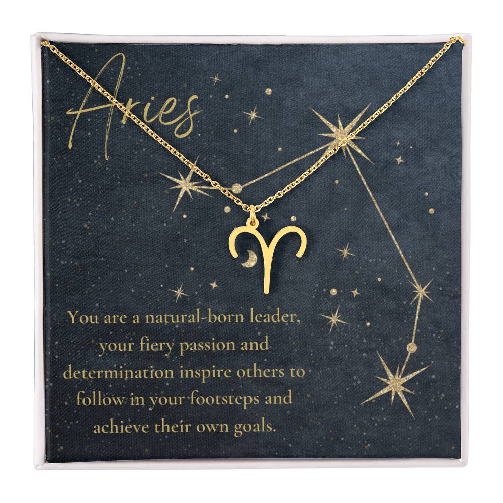 For The STYLEFLUENCER: Zodiac Symbol Necklace (Aries)