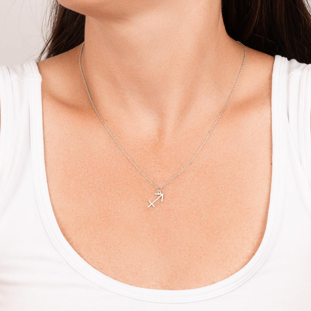 For The STYLEFLUENCER: Zodiac Symbol Necklace (Sagittarius)