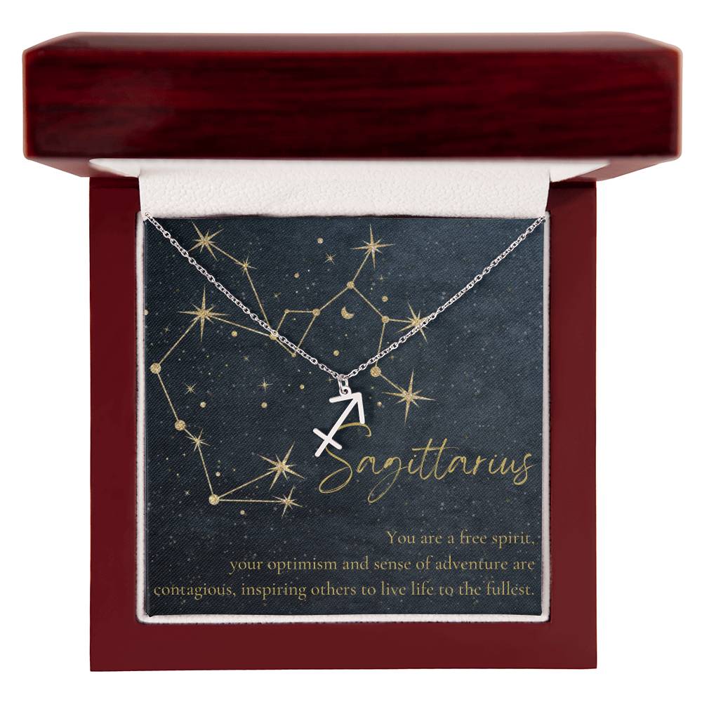 For The STYLEFLUENCER: Zodiac Symbol Necklace (Sagittarius)