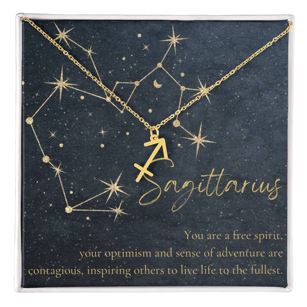 For The STYLEFLUENCER: Zodiac Symbol Necklace (Sagittarius)