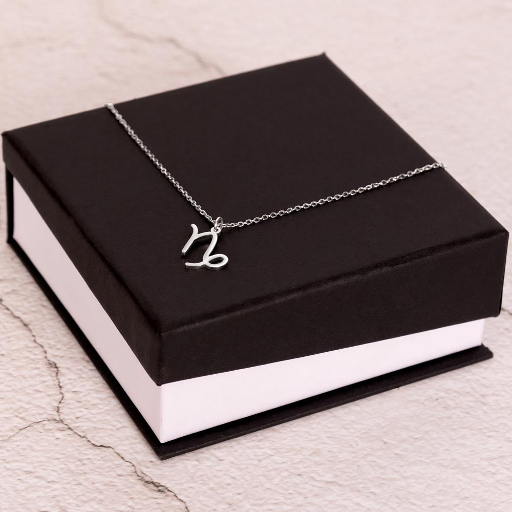 For The STYLEFLUENCER: Zodiac Symbol Necklace (Capricorn)