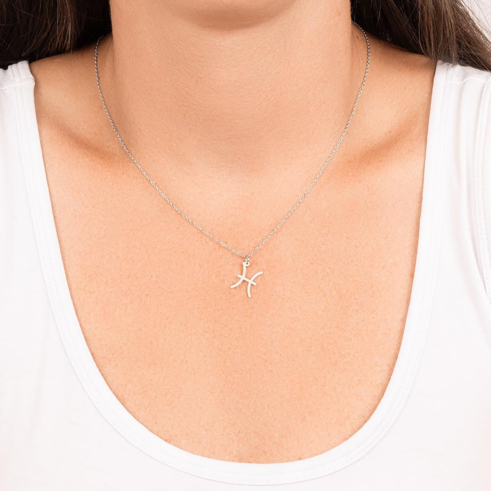For The STYLEFLUENCER: Zodiac Symbol Necklace (Pisces)