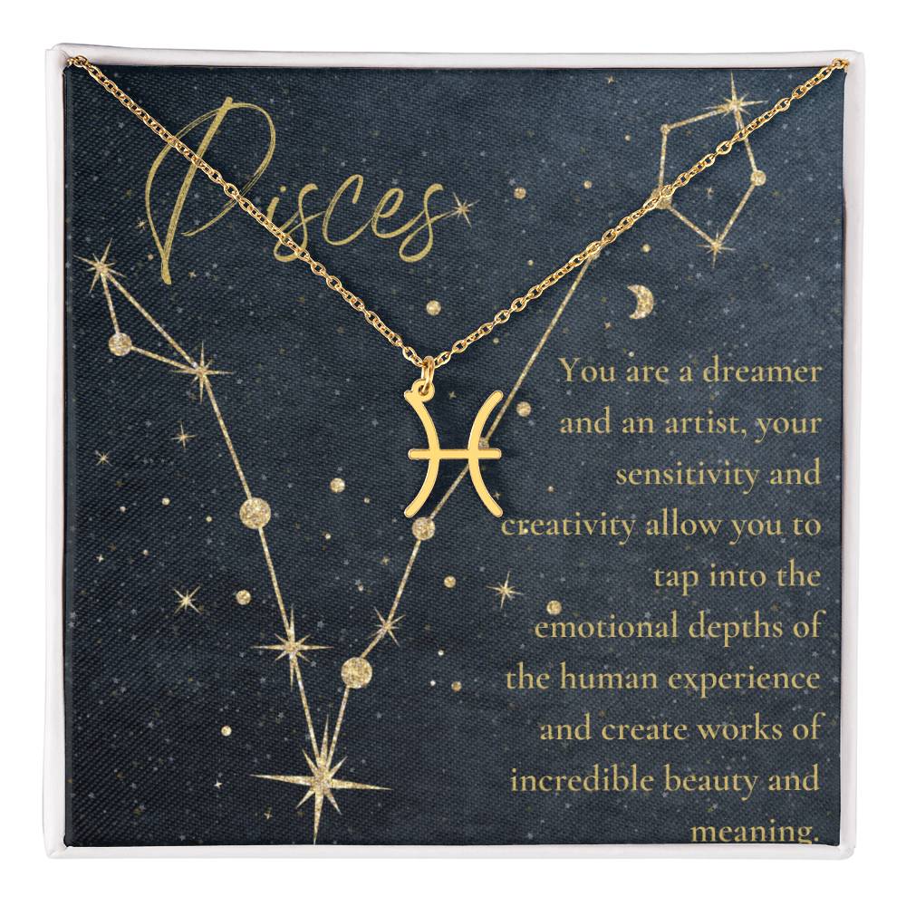 For The STYLEFLUENCER: Zodiac Symbol Necklace (Pisces)