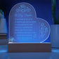 For FAMILY: Engraved Acrylic Heart Plaque (Mom)